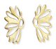 Flora Half Flower Earrings Brass